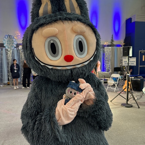 NEW Labubu-inspired Lafufu Swarovski Crystal purse charm keyring - Picture 4 of 4